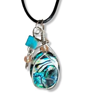 Colorful Necklace with Howlite Charm